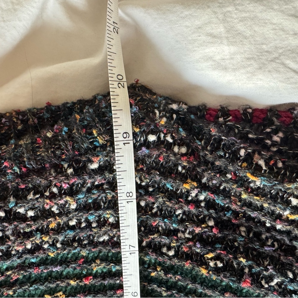 Vintage 80s Gardenia Mixed Knit Confetti Tweed Surplice Vest - Made in USA - Picture 6 of 7